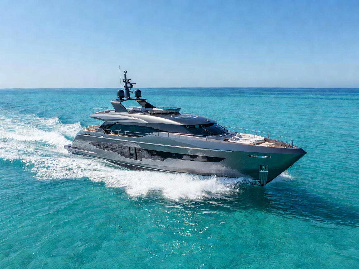 Aero Carbon 70m sport hydrofoil yacht hull option